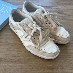 Vans Low Pro Casual Leather Sneakers in Cream and White